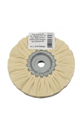 Tarcza polerska bawełniana typ 290 Ø 100x10x10 otwór, polerowanie wstępne OSBORN nr. L010154699