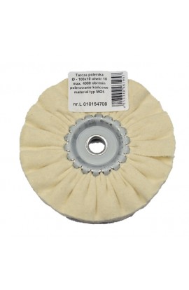Tarcza polerska bawełniana typ molton M05 miękka  Ø 100x10x10 otwór,  polerowanie końcowe OSBORN nr. L010154708